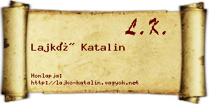 Lajkó Katalin névjegykártya