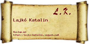 Lajkó Katalin névjegykártya